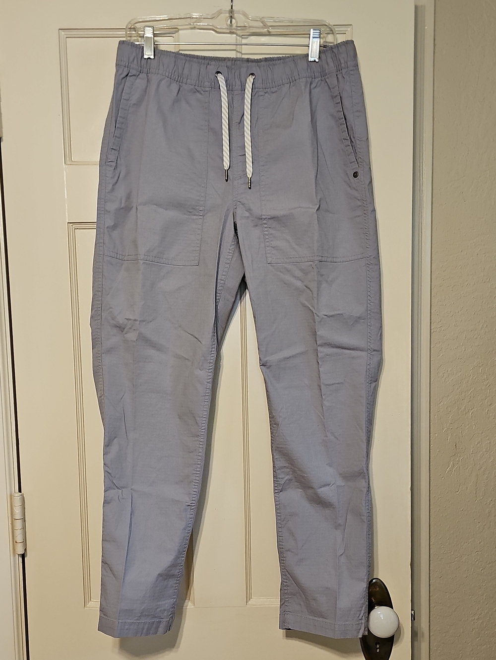 Men's Vuori Light Gray Ripstop Drawstring Casual Pants